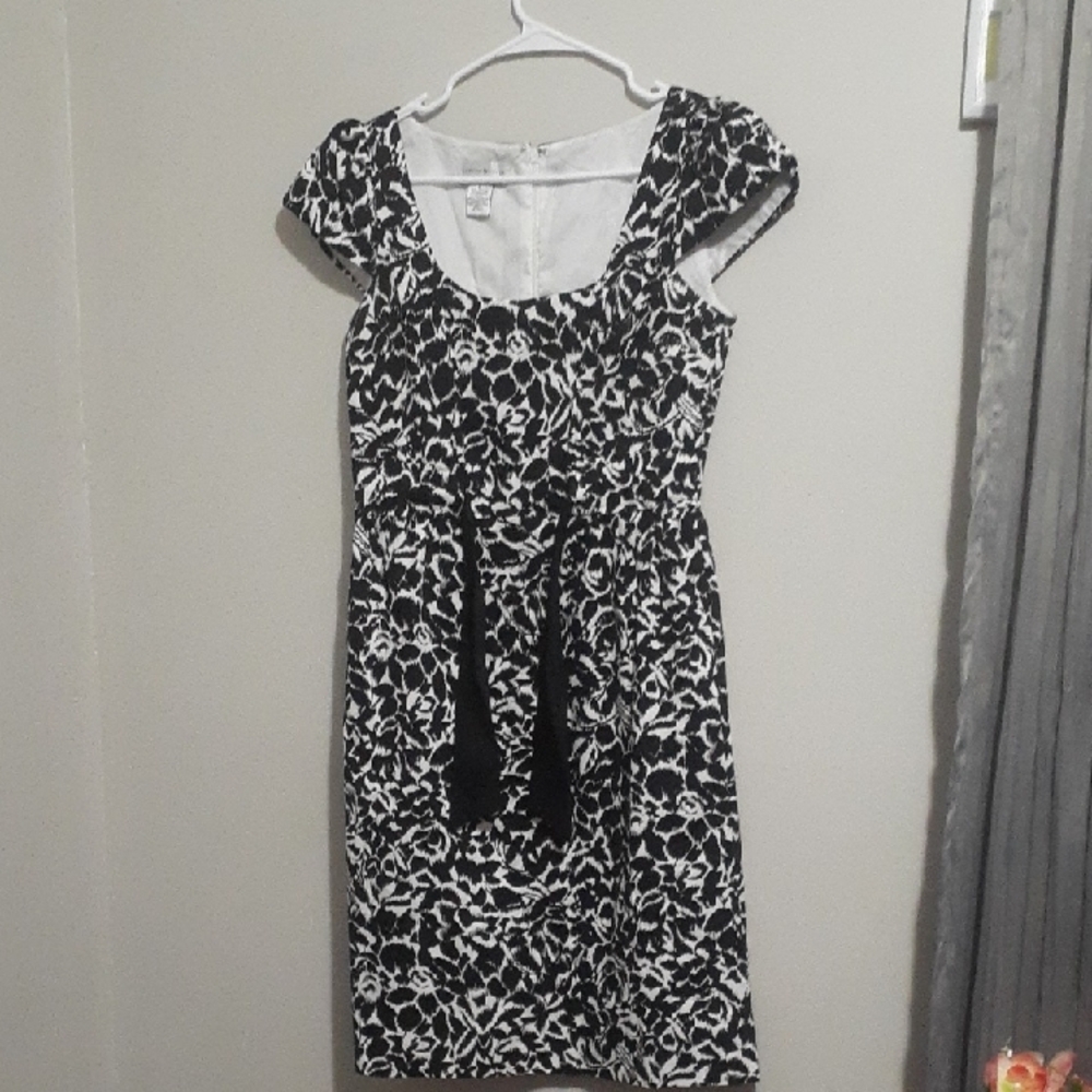 Elegant Black and White Women's Dress